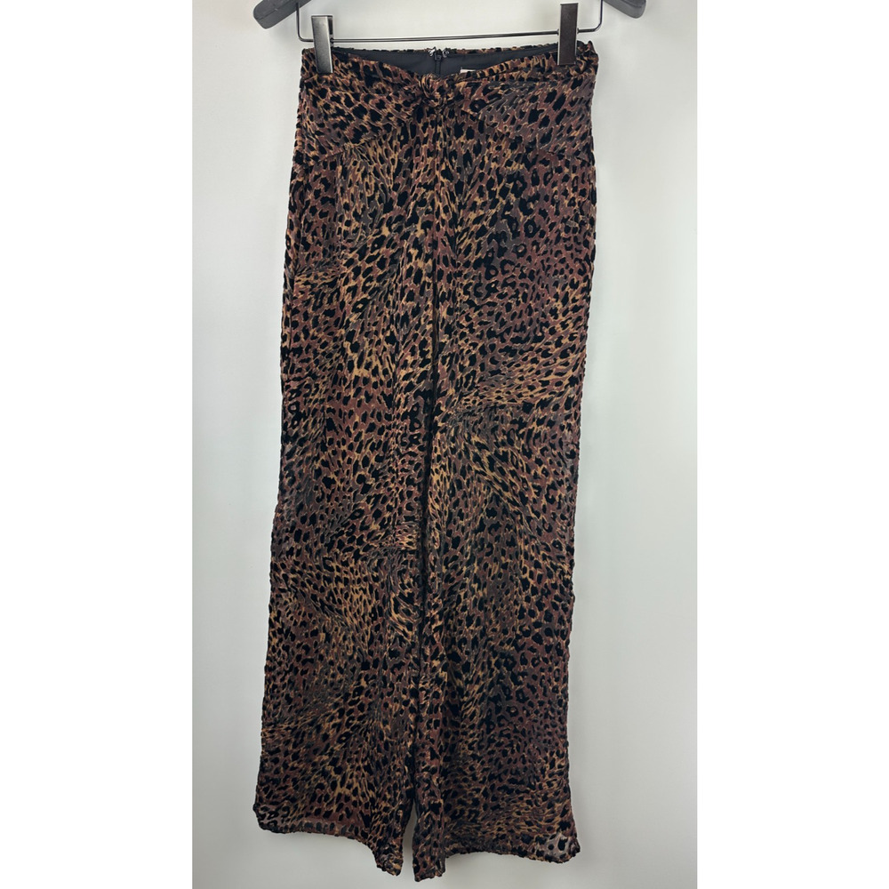 Camila Coelho Revolve Ivanna Pant Animal Leopard Print Burnout Sheer Small Tall - Picture 2 of 16